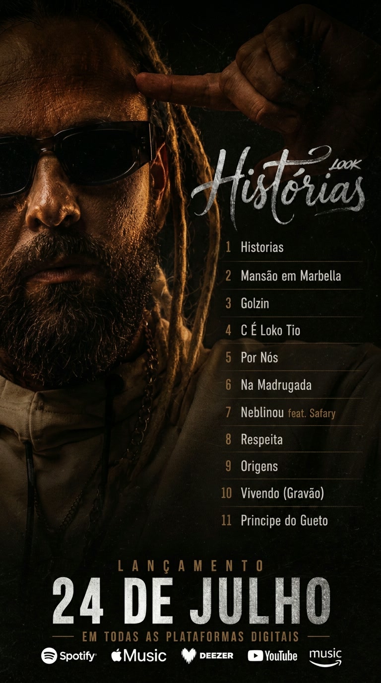 Flyer de lançamento — Histórias 24 de julho